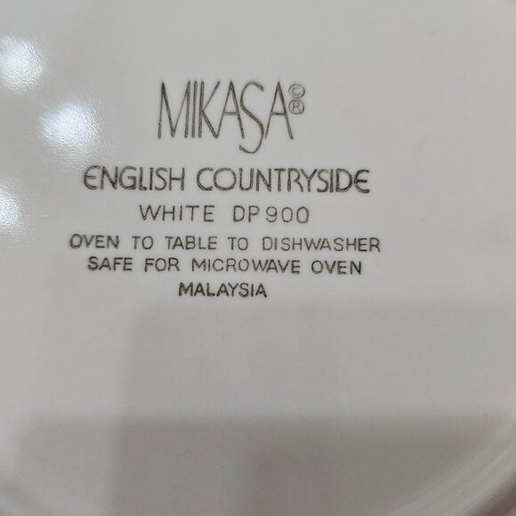 3 Mikasa English Countryside Salad Plate 8.5" white floral grapes basketweave vt - Picture 8 of 8